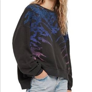 All Saints Lo Ombré Tiger Stripe sweatshirt